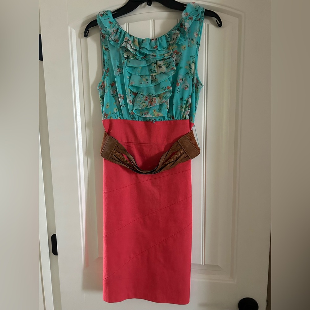 Floral Ruffle Top with Pink Skirt